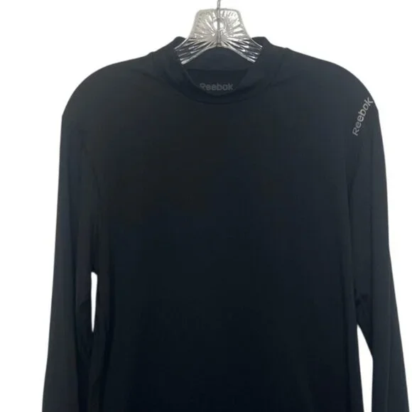 Reebok Long Sleeve Performance Shirt Mens Large Black Training Top Activewear - Picture 3 of 8